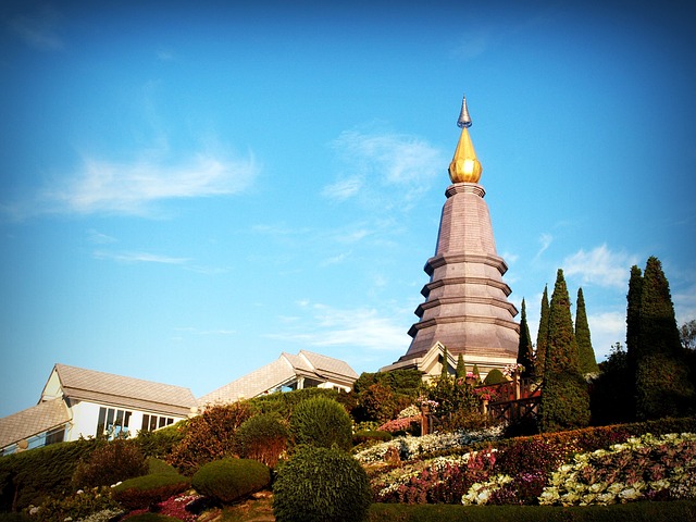 chiang mai temple on mountain