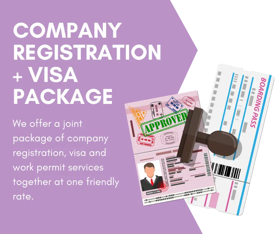 company registration and visa package